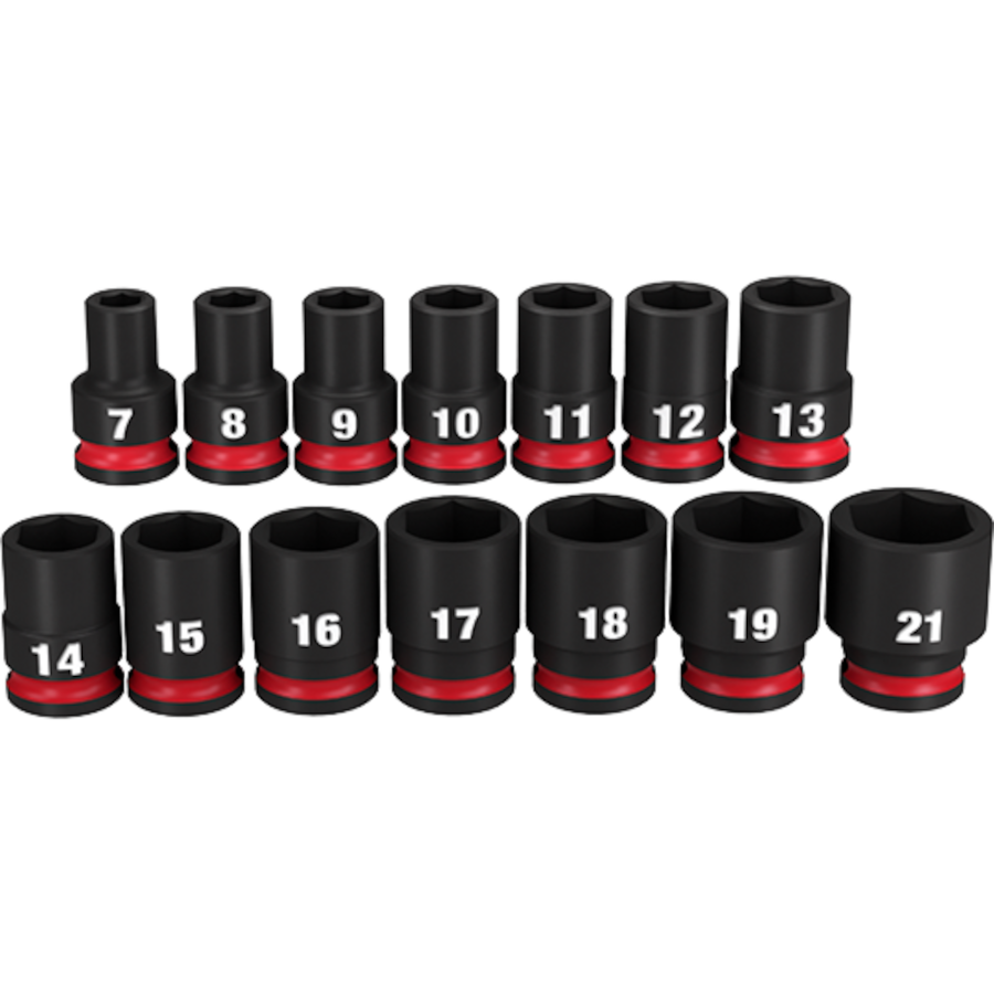 MILWAUKEE 49-66-7007 14PC SHOCKWAVE Impact Duty&trade; 3/8" Drive Metric Standard 6 Point Socket Set