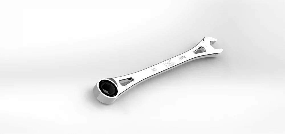 SK 3/8" 6 Point Fractional Combination Chrome X-Frame&reg; Wrench