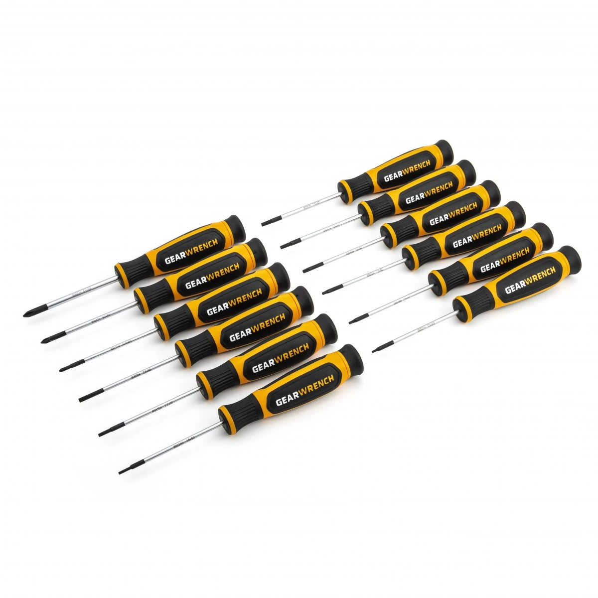 GEARWRENCH 80057H 12 Pc. Phillips&reg;/Slotted/Torx&reg; Mini Dual Material Screwdriver Set