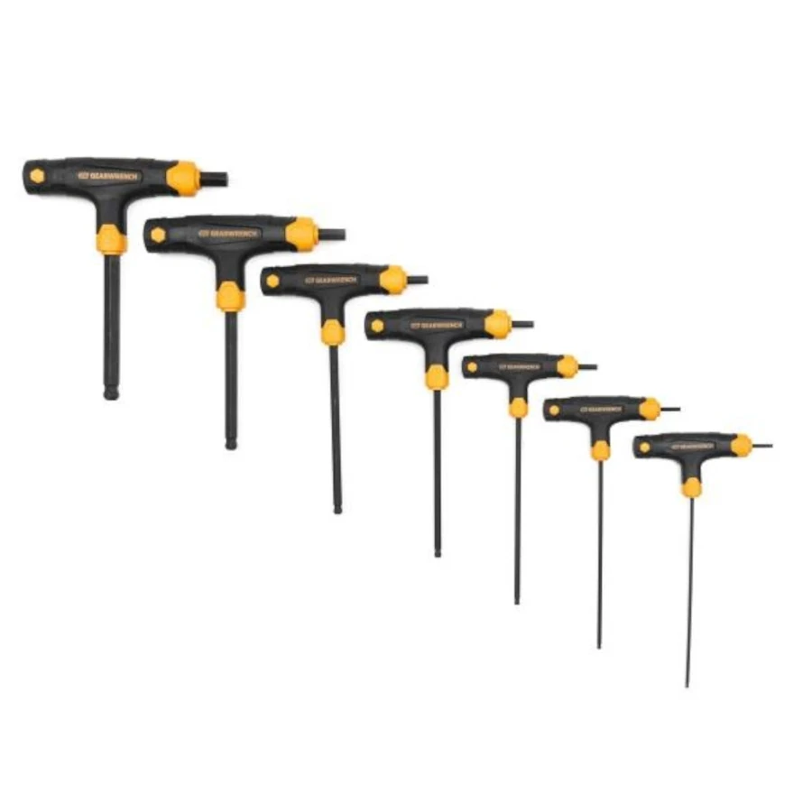 Gearwrench 83516 7 Piece Metric T-Handle Ball End Hex Key Set
