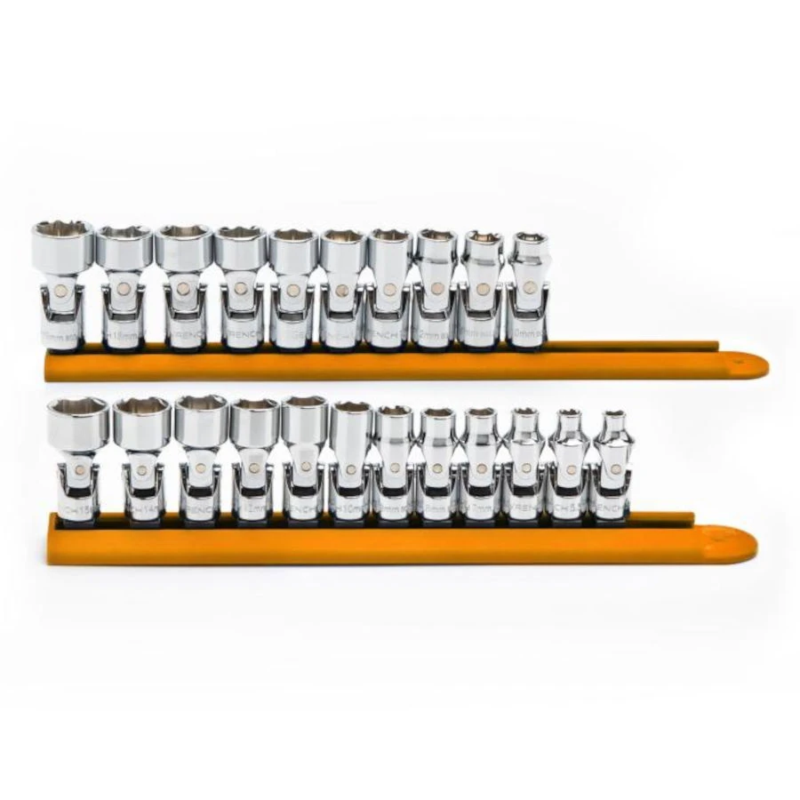 GEARWRENCH 86539 22 Pc. 1/4" and 3/8" Drive 6 Point Metric Flex Socket Set