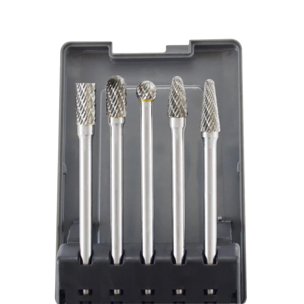 ASTRO 2185 5pc Long Double Cut Carbide Burr Set 4.5"
