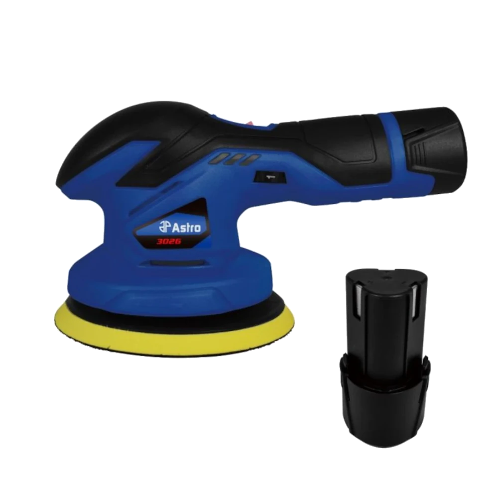 ASTRO 12V Cordless Variable Speed Palm Polisher with 2 Batteries