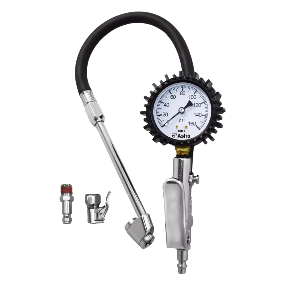 ASTRO 2.5" Dial Tire Inflator with Locking & Dual Chucks