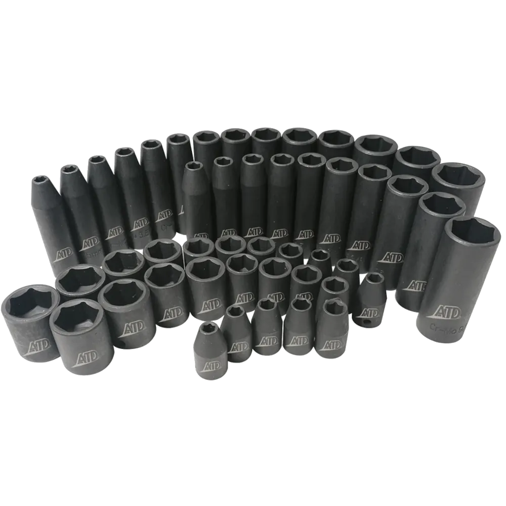 ATD 2248 48 Pc. 1/4" Drive 6 Point SAE & Metric Standard & Deep Impact Socket Set