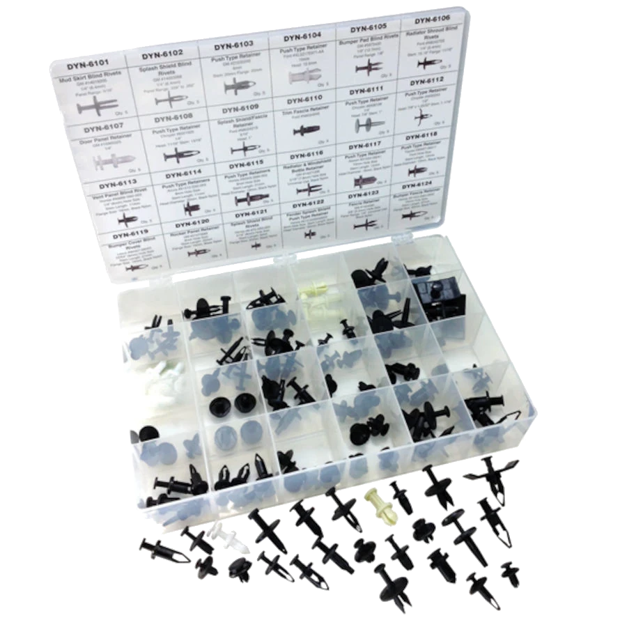 ATD 39358 120 Pc. Master Push-Pin Retainer Assortment