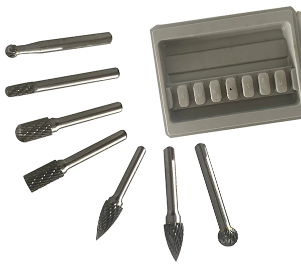 ATD 8160 8 Pc. 1/4" Double Cut Carbide Burr Set