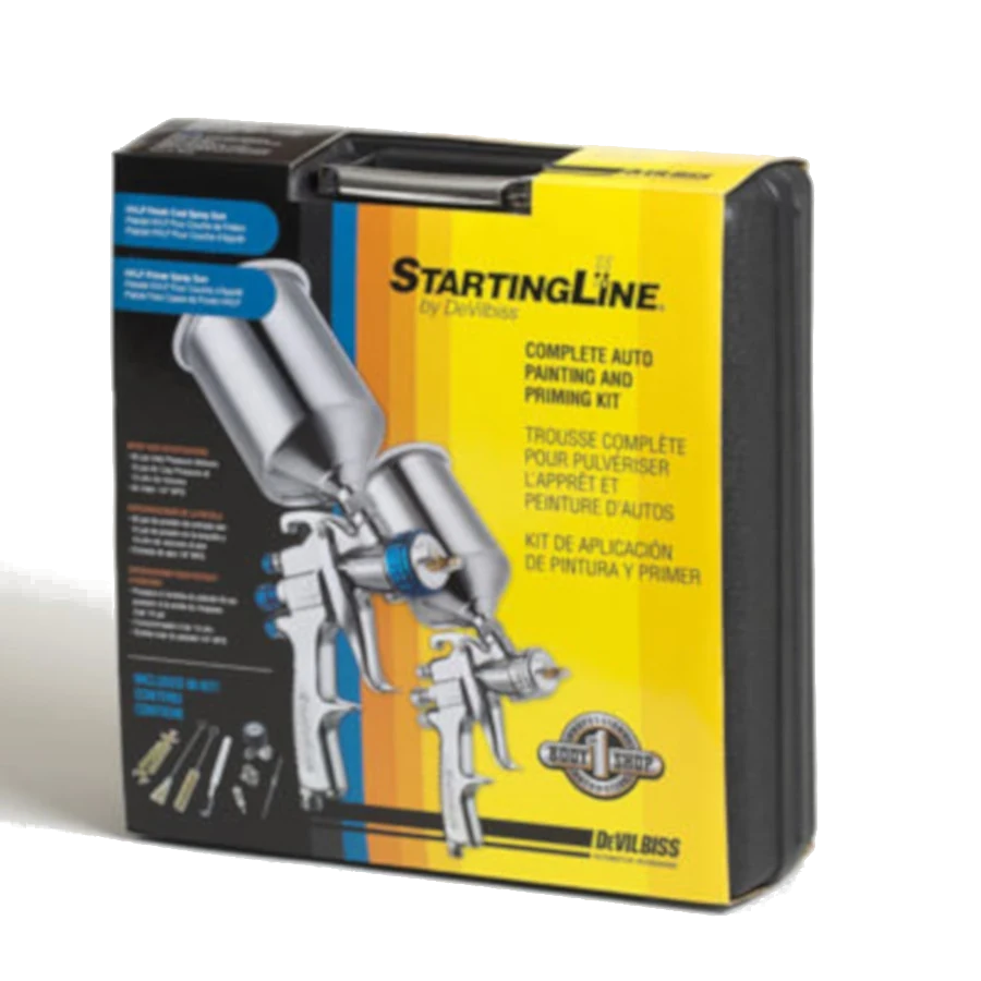 DEVILBISS 802343 StartingLine® HVLP Complete Auto Painting and Priming Gun Kit