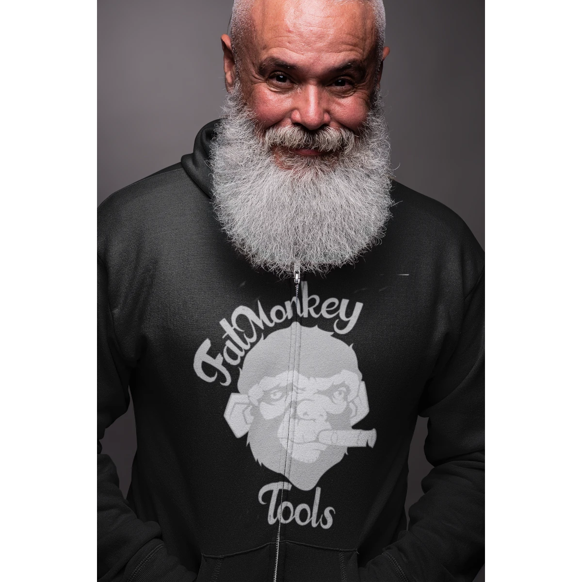 Fat Monkey Tools ZIPPERED HOODIE - Black