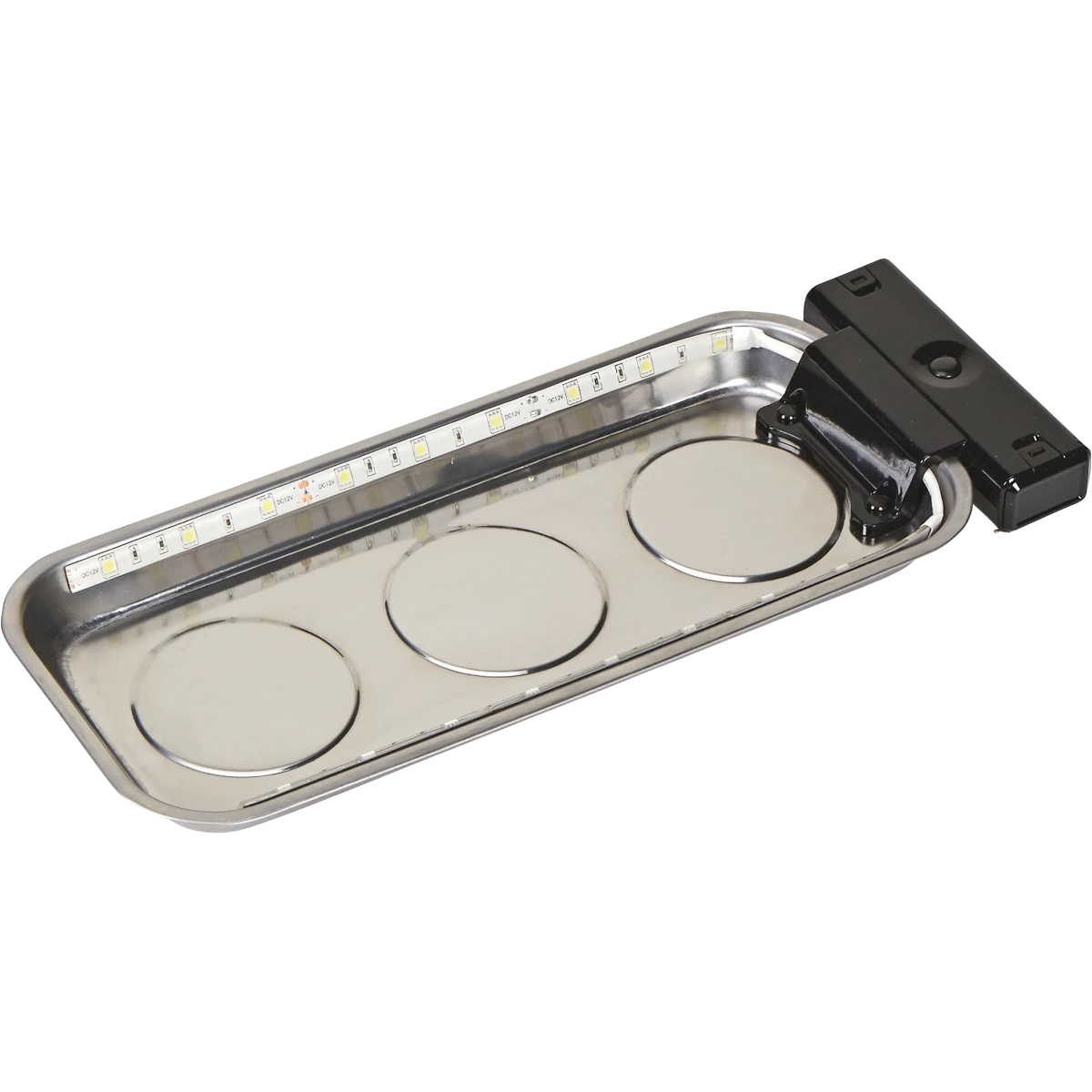 Grip LED Magnetic Parts Tray - Stainless Steel