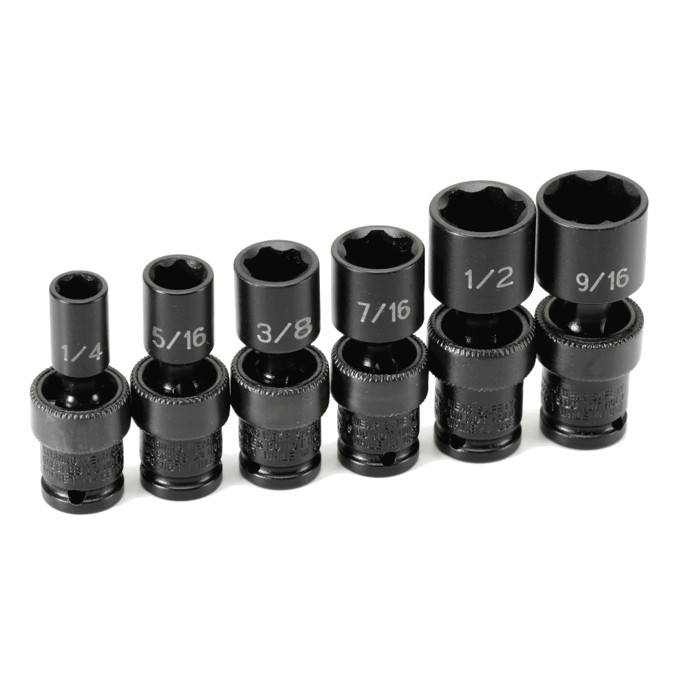 GP 9706U 6 Pc 1/4" Drive Standard Length Surface SAE Universal Set