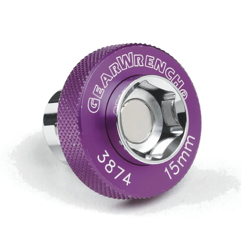 GEARWRENCH 3/8" Drive Magnetic Oil Drain Plug Metric Socket 15mm