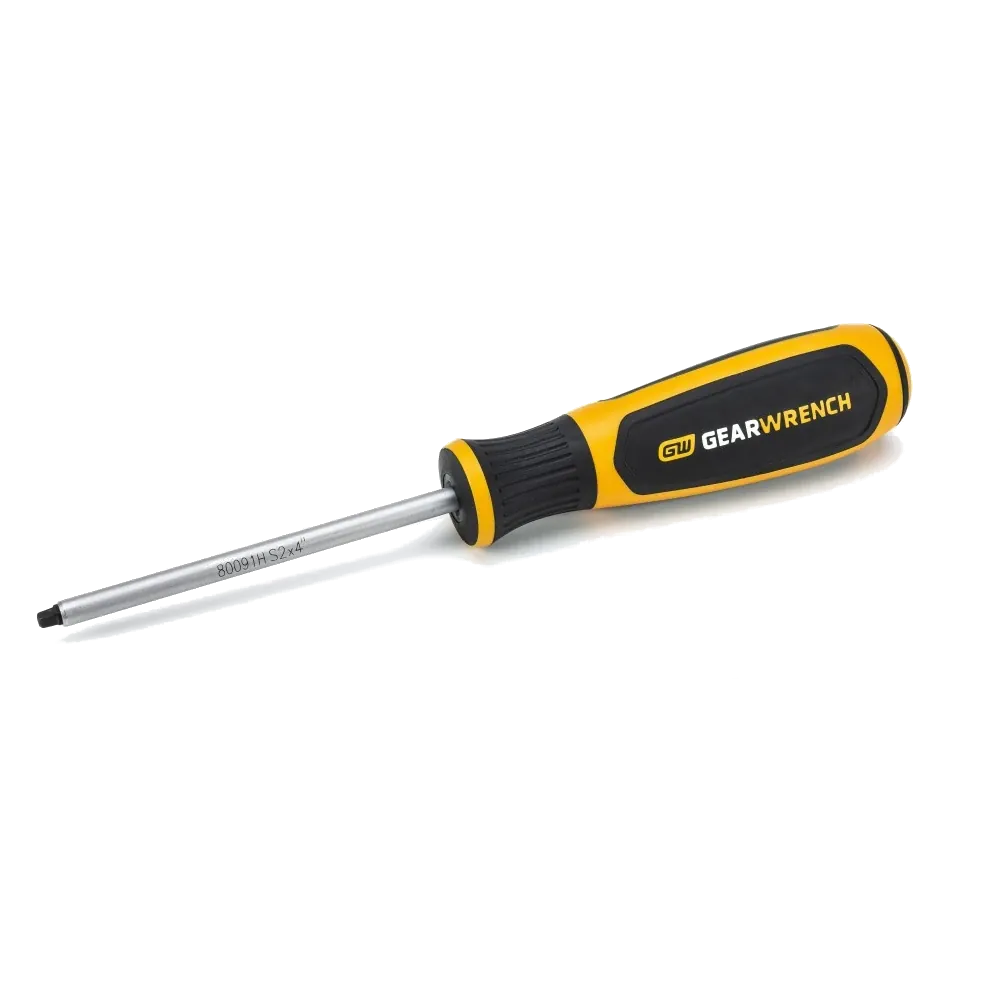 GEARWRENCH #2 x 4" Square Dual Material Screwdriver