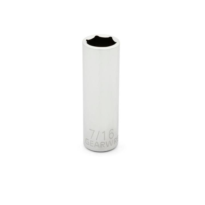 GEARWRENCH 1/4" Drive 6 Point Deep SAE Socket 7/16"