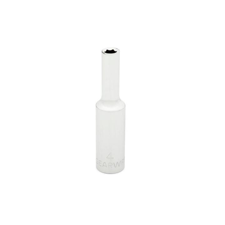 GEARWRENCH 1/4" Drive 6 Point Deep Metric Socket 4mm