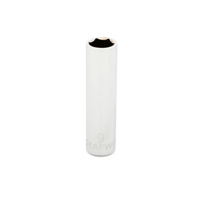 GEARWRENCH 1/4" Drive 6 Point Deep Metric Socket 9mm