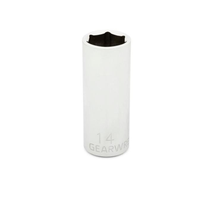 GEARWRENCH 1/4" Drive 6 Point Deep Metric Socket 14mm