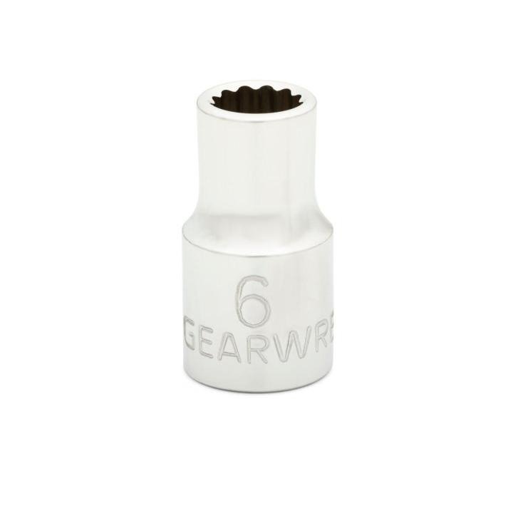 GEARWRENCH 1/4" Drive 12 Point Standard Metric Socket 6mm