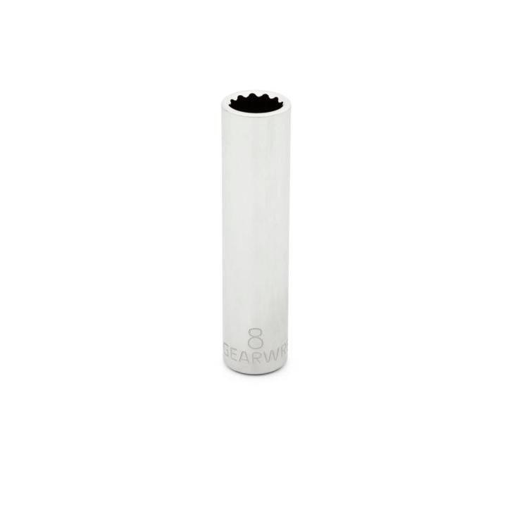 GEARWRENCH 1/4" Drive 12 Point Deep Metric Socket 8mm