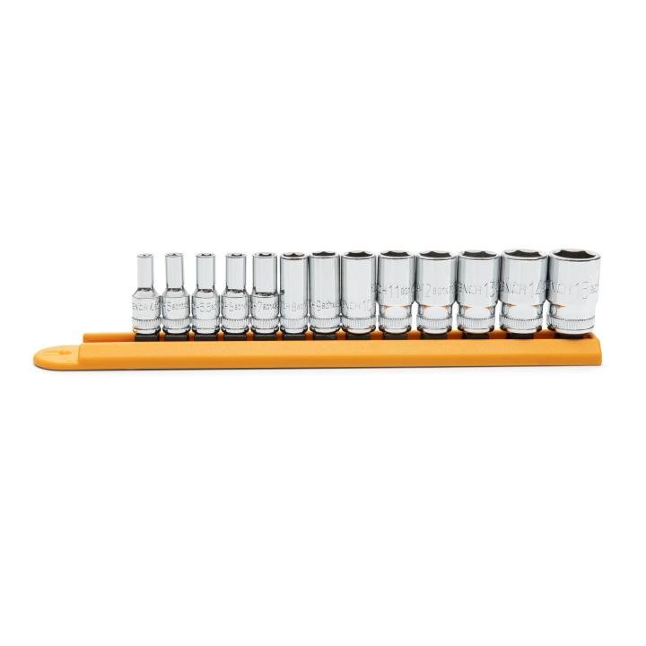 GEARWRENCH 80304S-06 13 Pc. 1/4" Drive 6 Point Mid Length Metric Socket Set