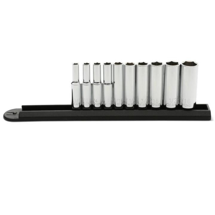 GEARWRENCH 10 Pc. 1/4" Drive 6 Point Deep SAE Socket Set
