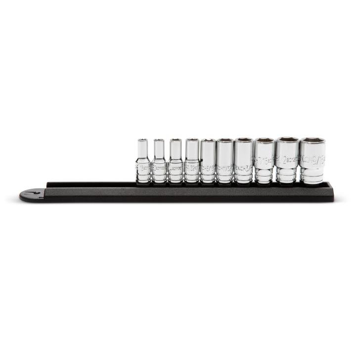 GEARWRENCH 10 Pc. 1/4" Drive 6 Point Mid Length SAE Socket Set