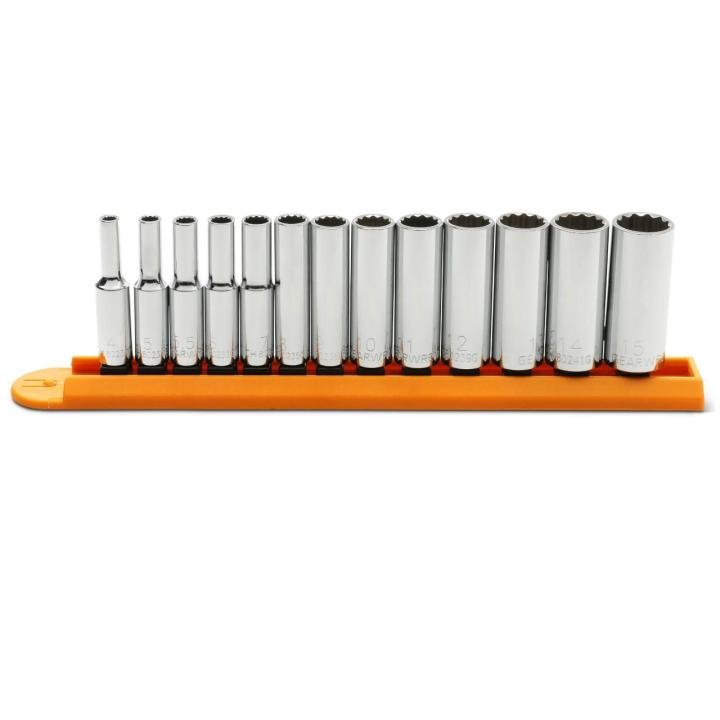 GEARWRENCH 80308 13 Pc. 1/4" Drive 12 Point Deep Metric Socket Set
