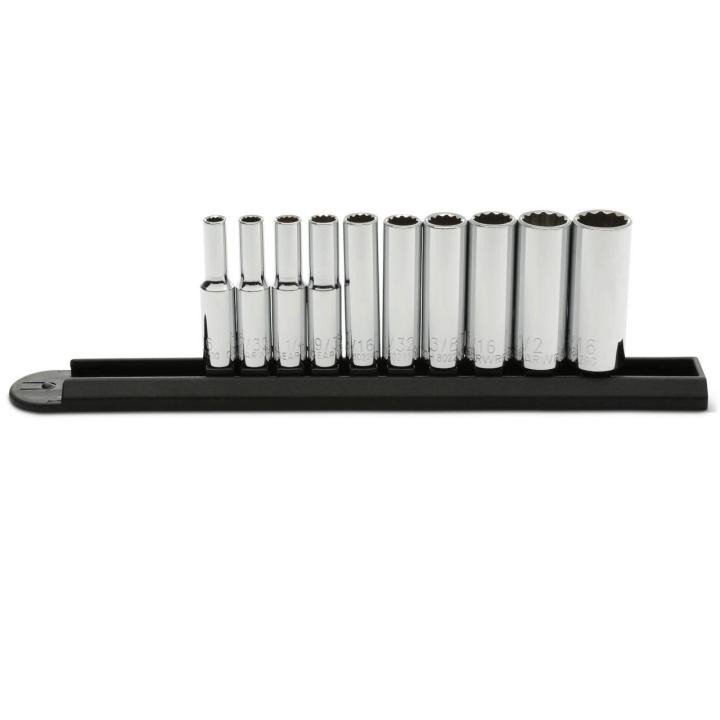 GEARWRENCH 10 Pc. 1/4" Drive 12 Point Deep SAE Socket Set
