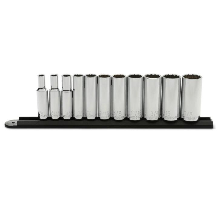 GEARWRENCH 80563 11 Pc. 3/8" Drive 12 Point Deep SAE Socket Set