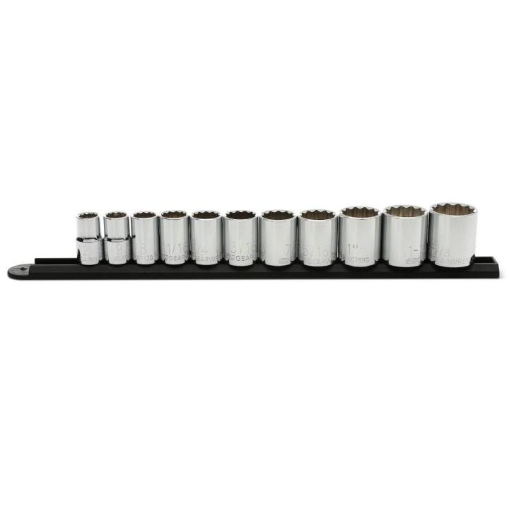 GEARWRENCH 80711 11 Pc. 1/2" Drive 12 Point Standard SAE Socket Set