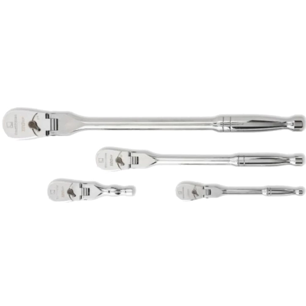 GEARWRENCH 81230P 4 Pc. 1/4", 3/8" & 1/2" Drive 120XP Flex Head Teardrop Ratchet Set