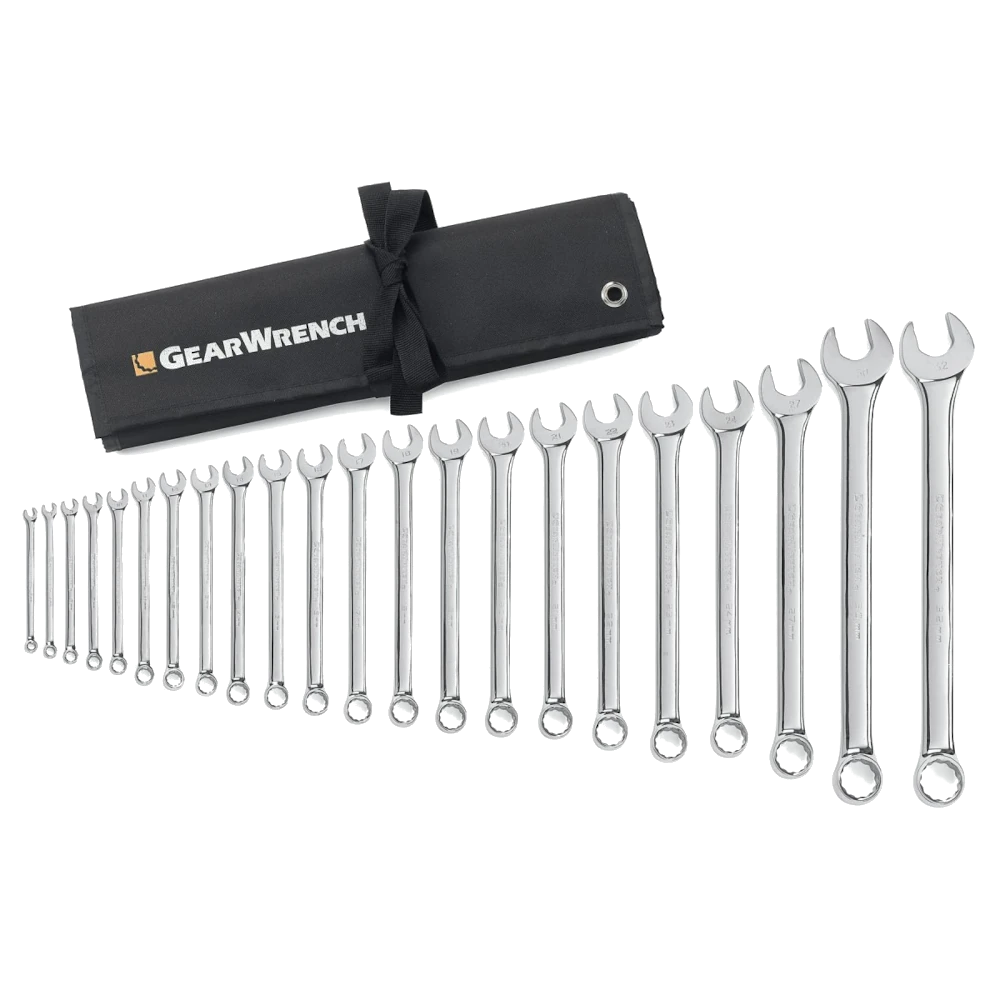 GEARWRENCH 81916 22 Pc. 12 Point Long Pattern Combination Metric Wrench Set