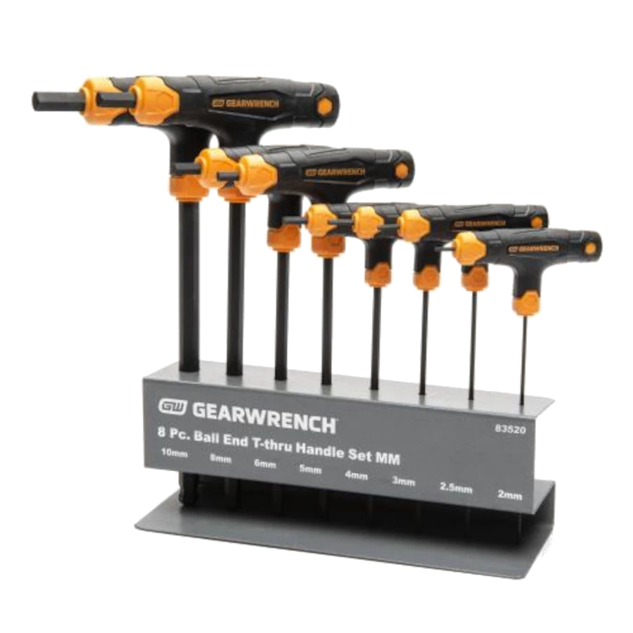 Gearwrench 83520 8 Piece Metric Ball End T-Handle Hex Key Set