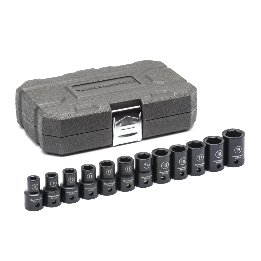 GEARWRENCH 84930N 12 Pc. 1/2" Drive 6 Point Standard Impact Metric Socket Set