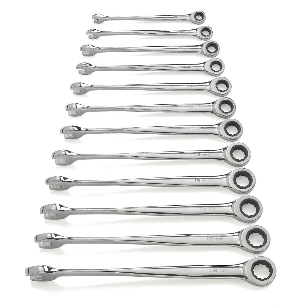 GEARWRENCH 85888 12 Pc. 12 Point XL X-Beam Ratcheting Combination Metric Wrench Set