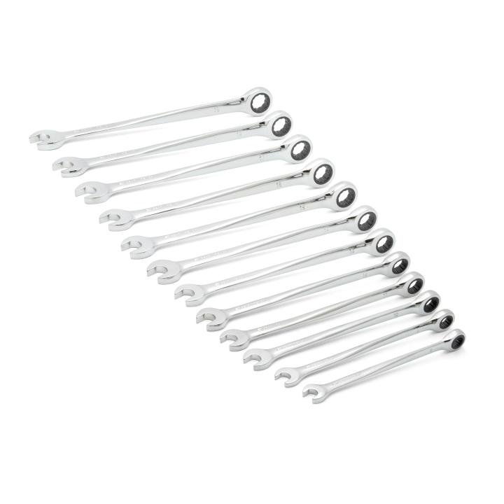GEARWRENCH 12 Pc. 12 Point XL X-Beam Ratcheting Combination Metric Wrench Set