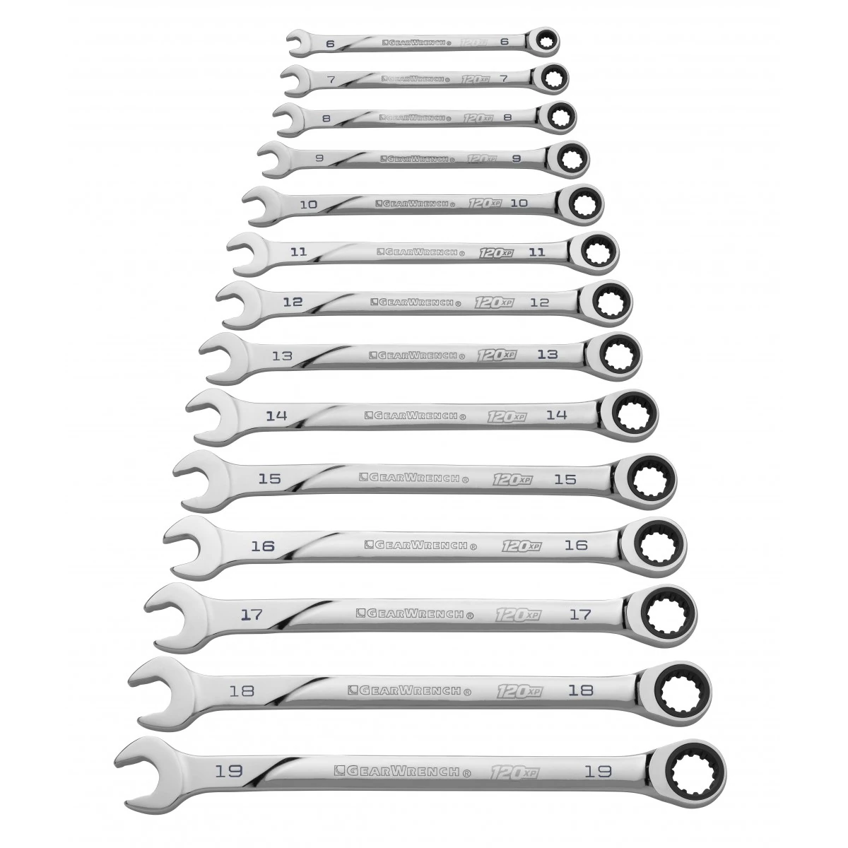 GEARWRENCH 86426 14 Pc. 120XP Universal Spline XL Ratcheting Combination Metric Wrench Set