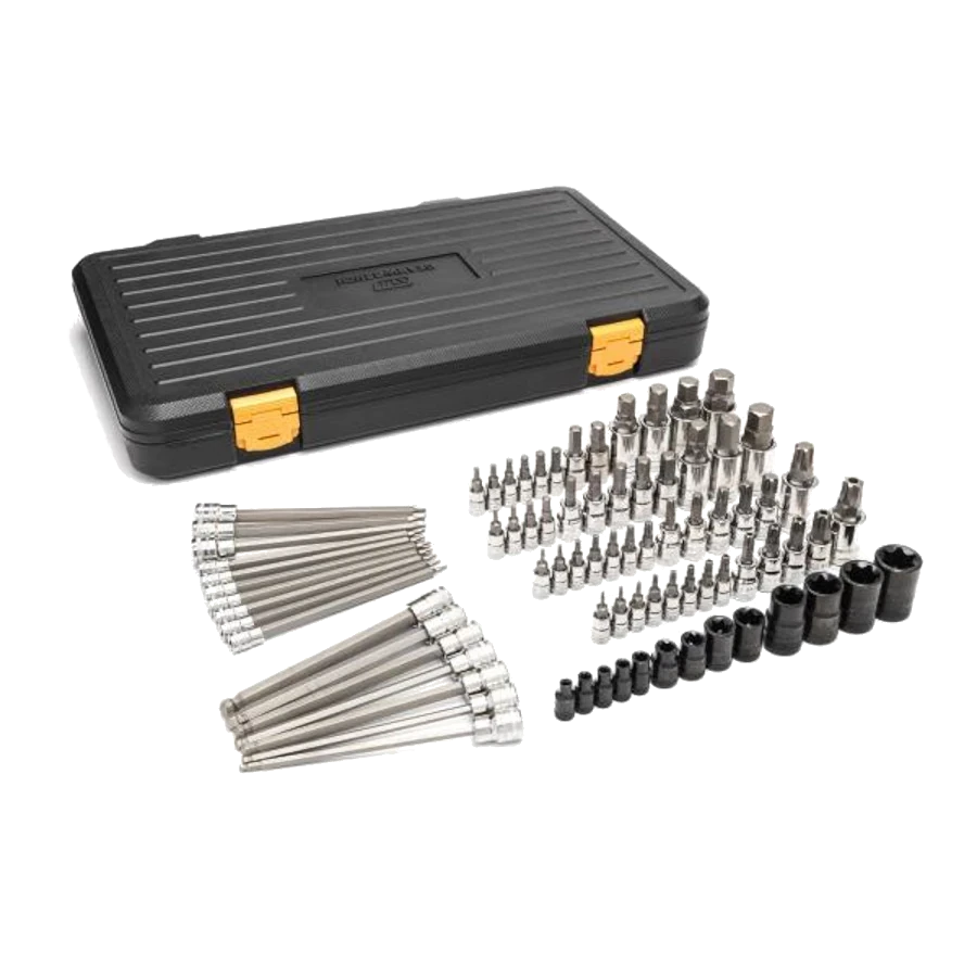 GEARWRENCH 86538 80 Pc. 1/4" 3/8" & 1/2" Drive Hex/Ball End Hex/Tamper Proof Torx&reg;/E-Torx&reg;/Torx&reg; Bit Socket Set