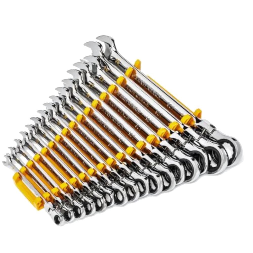 GEARWRENCH 86728 16 Pc. 90-Tooth 12 Point Flex Head Ratcheting Combination Metric Wrench Set