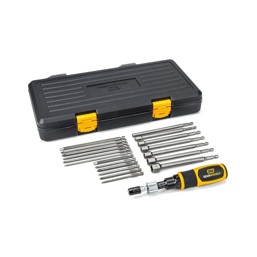 GEARWRENCH 89620 20 Pc. 1/4" Drive Torque Screwdriver Set 10-50 in/lbs