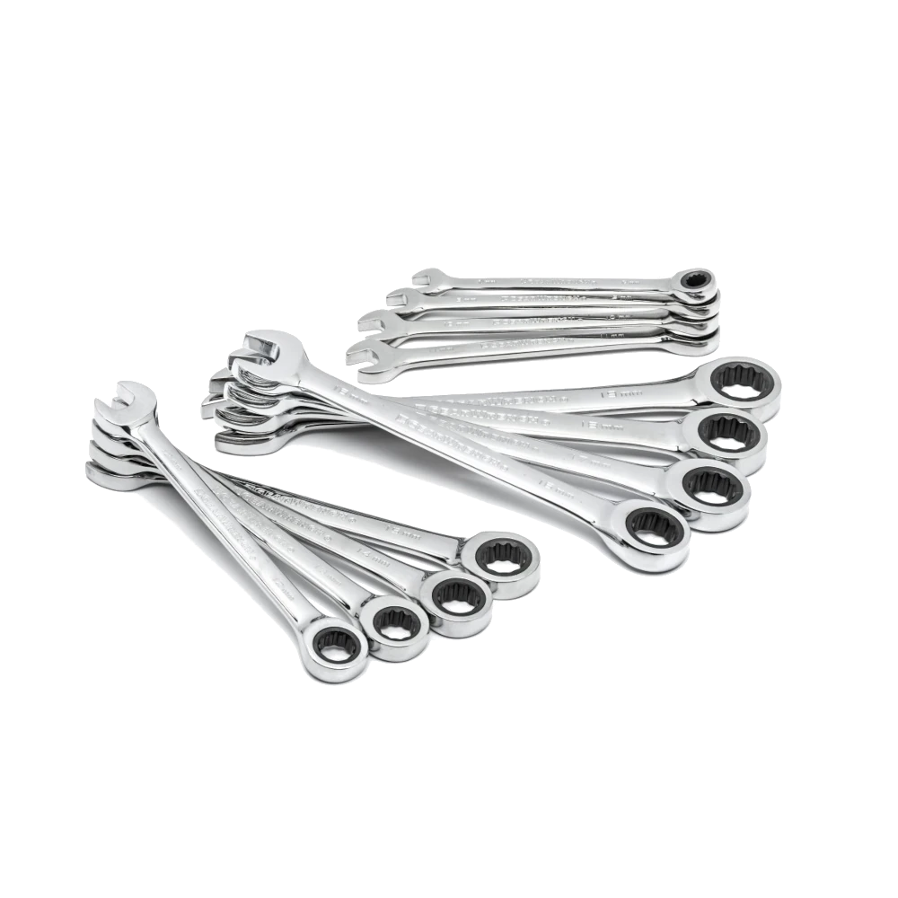 GEARWRENCH 12 Pc. 12 Point Ratcheting Combination Metric Wrench Set