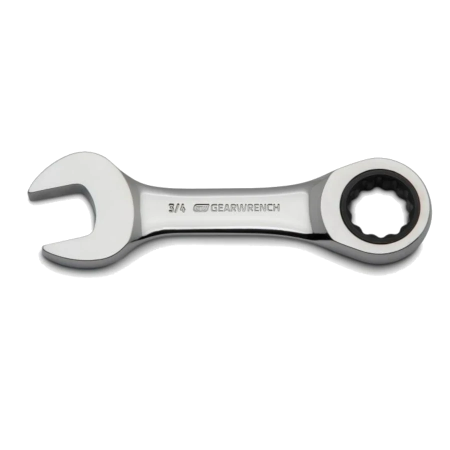 GEARWRENCH 3/4" 72-Tooth 12 Point Stubby Ratcheting Combination Wrench