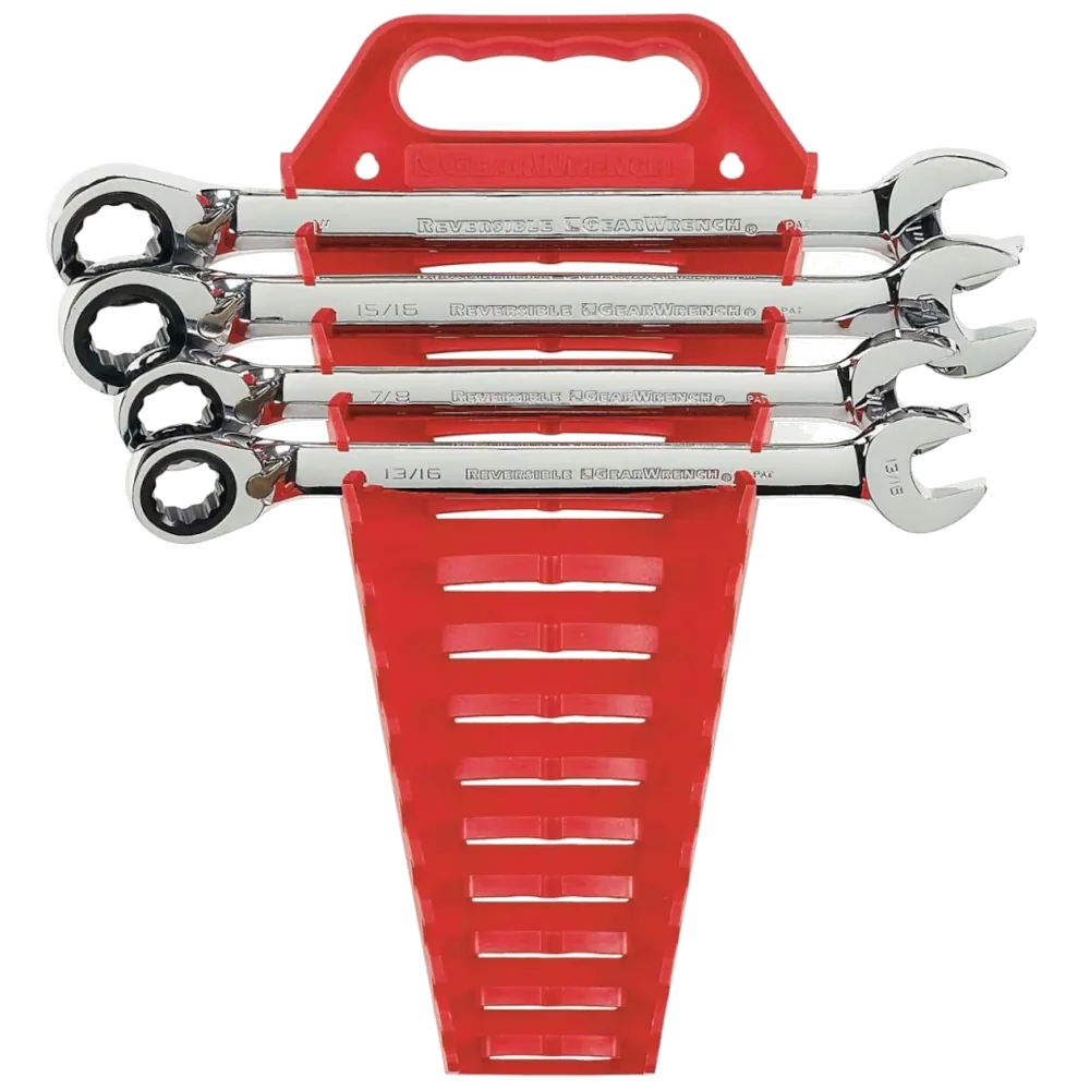 GEARWRENCH 9545N 4 Pc. 12 Point Reversible Ratcheting Combination SAE Wrench Completer Set