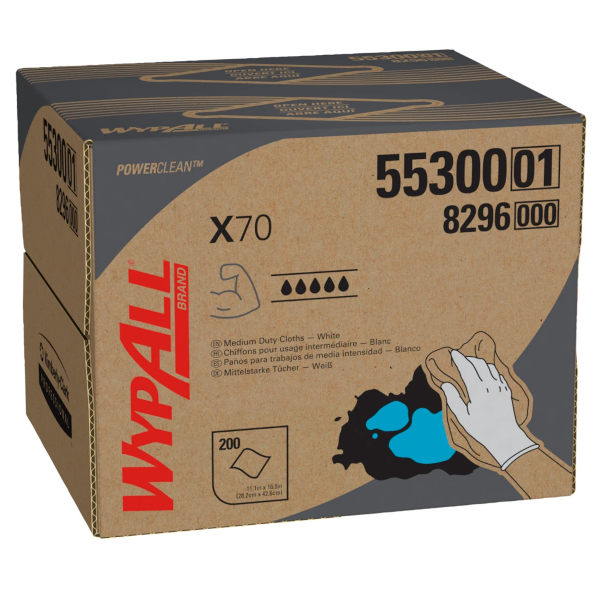 WypAll® Power Clean X70 Medium Duty Cloths