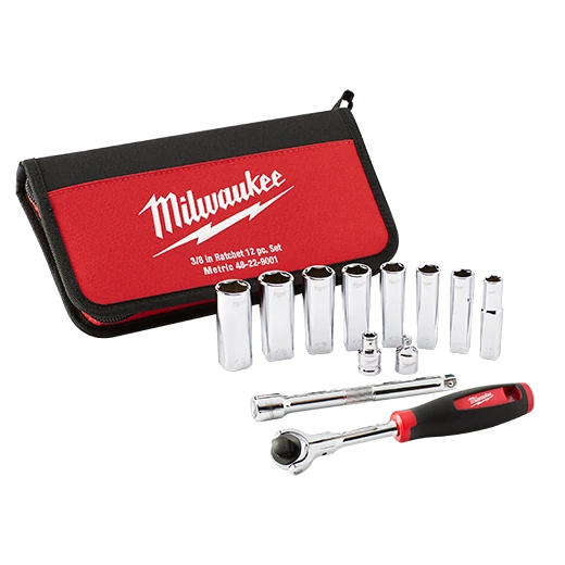 MILWAUKEE 12pc 3/8" Drive Metric Socket Set