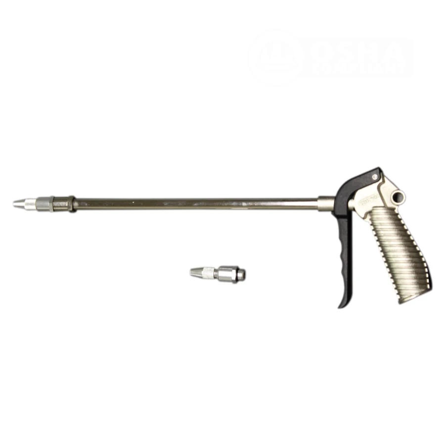 MILTON Turbo Pistol Grip Blow Gun - 10" Extended Reach and Adjustable Nozzle