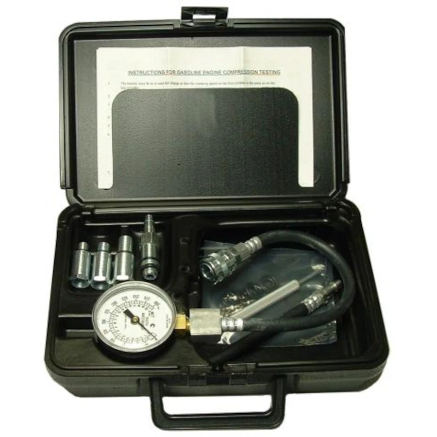 TOOLAID 34300 Heavy Duty Compression Tester for Gasoline Engines in Molded Plastic Storage Case