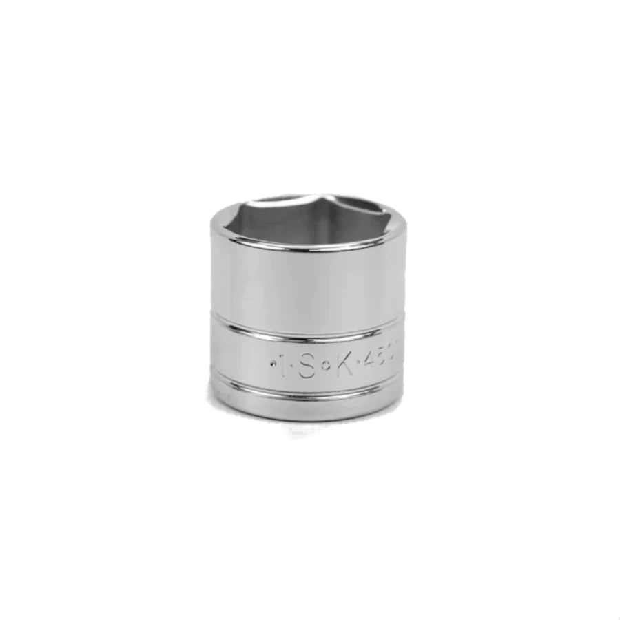 SK 1" 3/8" Drive 6 Point Fractional Standard Chrome Socket