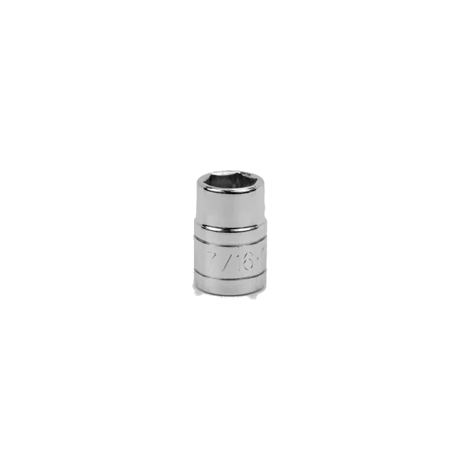 SK 7/16" 3/8" Drive 6 Point Fractional Standard Chrome Socket