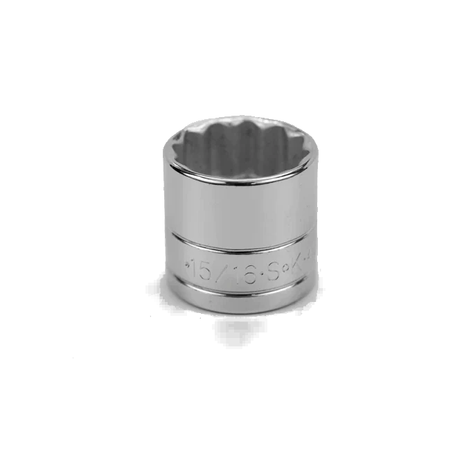 SK 15/16" 3/8" Drive 12 Point Fractional Standard Chrome Socket